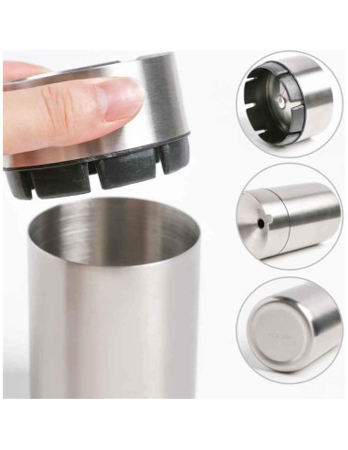 Cenicero de Acero Inoxidable OTOLIMAN para Coche Plata