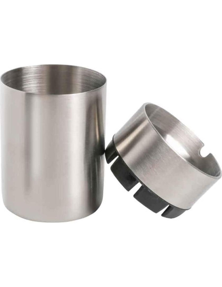 Cenicero de Acero Inoxidable OTOLIMAN para Coche Plata