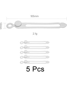 Bridas de Silicona TENOC 5 Pcs Blancas Organizador de Cables 2