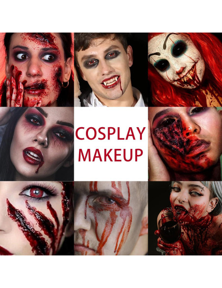 Kit de Maquillaje Efectos Especiales SFX Topcent - Sangre Falsa y Cera