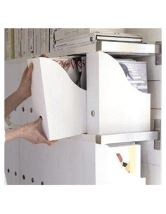 Soporte de Revistas QQOUTLET Cartón Blanco 5 Piezas