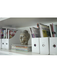 Soporte de Revistas QQOUTLET Cartón Blanco 5 Piezas 2