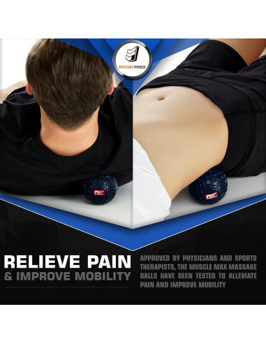 Bola de Masaje Epitomie Fitness Muscle Max 8.13 cm Azul Marino