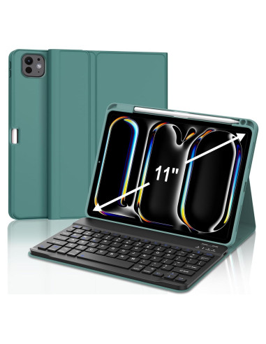 Funda iPad Pro 11" M4 2024 con Teclado Bluetooth Desmontable