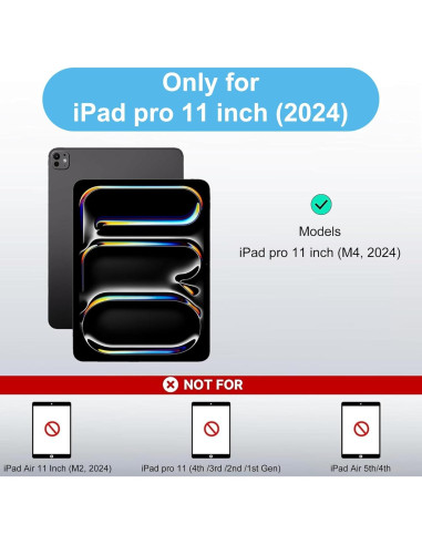 Funda iPad Pro 11" M4 2024 con Teclado Bluetooth Desmontable