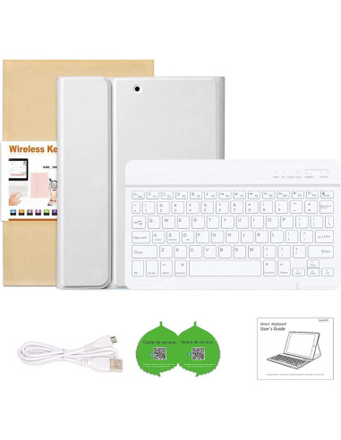 Funda de Teclado BQSS para iPad 10.2" 9/8/7 Gen - Gris