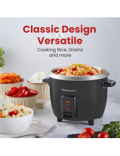 Cocedor de Arroz Eléctrico Elite Gourmet ERC003B 6 Tazas Negro 2