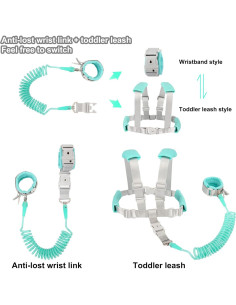 Correa Antipérdida para Niños Blisstime 2 en 1 Verde Menta 2