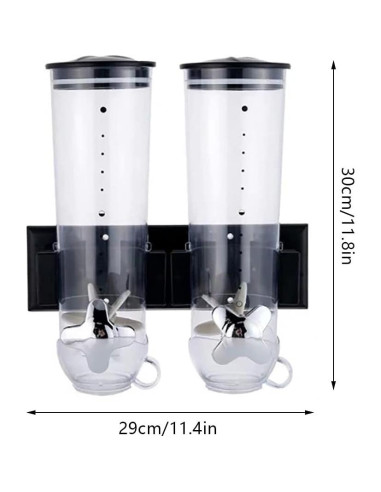 Paquete de 2 dispensadores de cereales CyoutShop 3L Negro