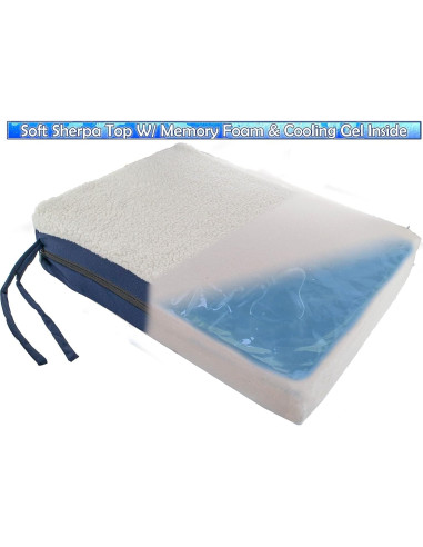 Almohadilla de Asiento Ortopédica 5 Estrellas Gel Espuma 45x35cm