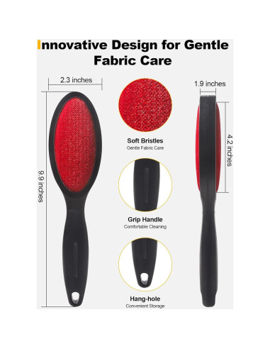 Cepillo para Pelusa Feeke Rojo Reutilizable 2 Unidades
