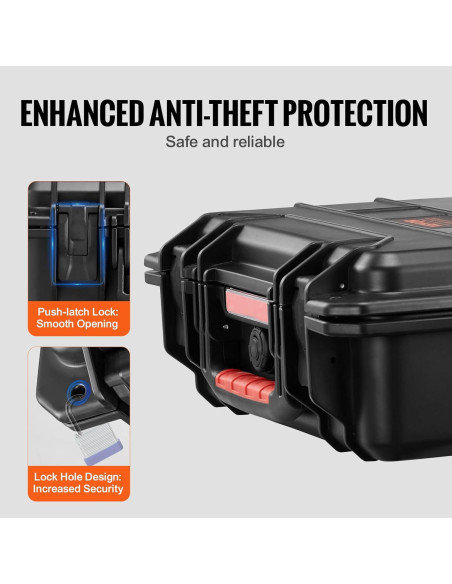 Caja Dura Impermeable VEVOR 40x32x16.6 cm con Espuma