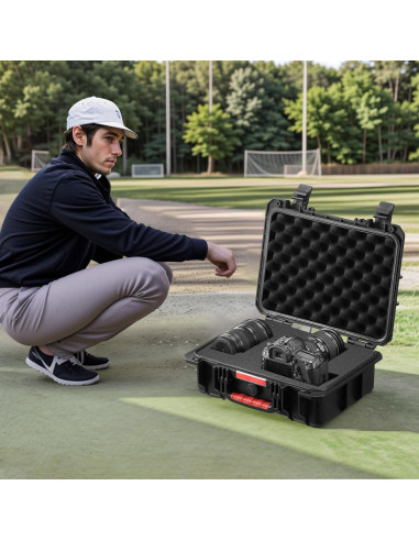 Caja Dura Impermeable VEVOR 40x32x16.6 cm con Espuma