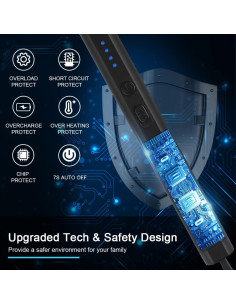 Encendedor Eléctrico SUPRUS Recargable USB Cuello Flexible 360 2