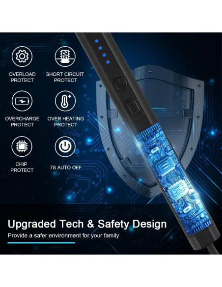 Encendedor Eléctrico SUPRUS Recargable USB Cuello Flexible 360