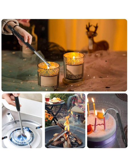 Encendedor Eléctrico SUPRUS Recargable USB Cuello Flexible 360