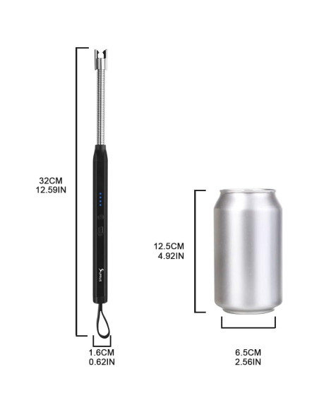 Encendedor Eléctrico SUPRUS Recargable USB Cuello Flexible 360