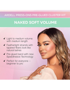 Extensiones de Pestañas Ardell Press On 60 Clústeres Volumen Suave 2