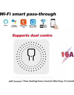 Interruptor de Luz Inteligente WiFi Bkiyougo 2 Paquete 16A 2