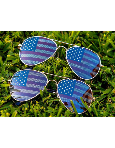 Gafas de sol decorativas con espejo Goson - UV400, doradas Gafas de sol decorativas con espejo Goson - UV400, doradas