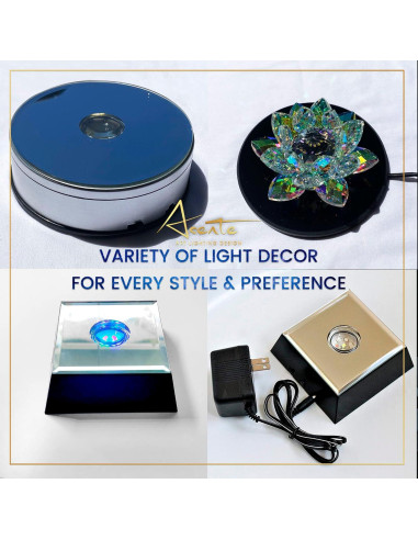 Base de Exhibición LED Asente - Paquete de 2 Luces Blancas 6.35cm