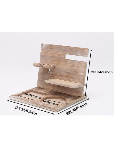 Estación de Acoplamiento de Madera Encozy con Cargador Inalámbrico