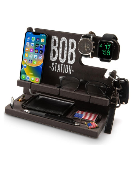 Estación de Acoplamiento de Madera GRETAOTO Personalizada Negra