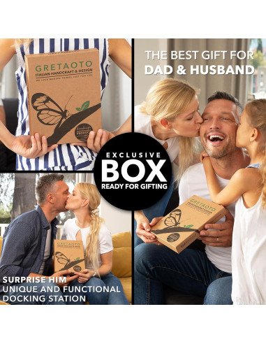 Estación de Acoplamiento de Madera GRETAOTO Personalizada Negra