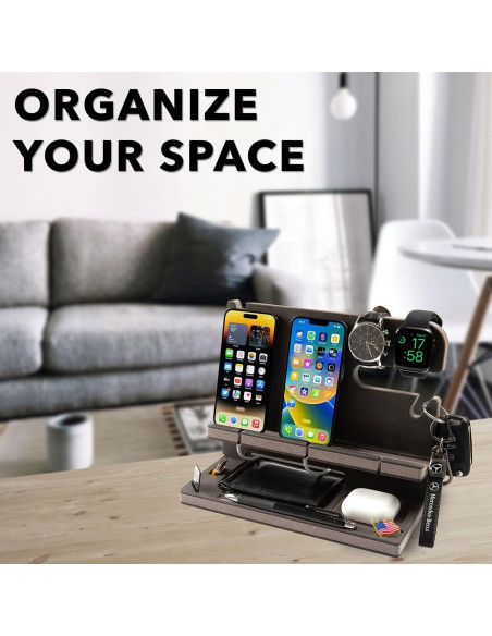 Estación de Acoplamiento de Madera GRETAOTO Personalizada Negra