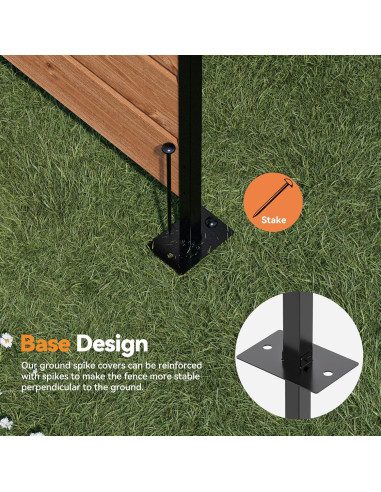 Pantalla de Privacidad de Madera Cedro 1 Panel 1.82 m x 0.98 m