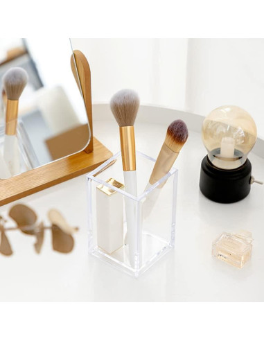 Soporte Acrílico Transparente Newkita para Lápices y Brochas - 2 Piezas