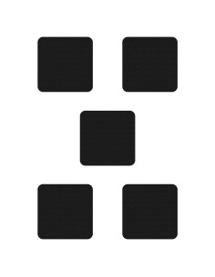 Tread antideslizante cuadrado Kahuna Grip 5" negro - 5 piezas