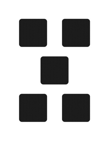 Tread antideslizante cuadrado Kahuna Grip 5" negro - 5 piezas