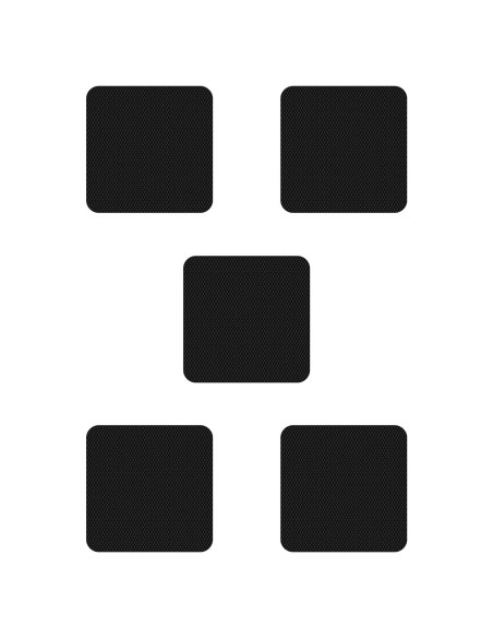 Tread antideslizante cuadrado Kahuna Grip 5" negro - 5 piezas