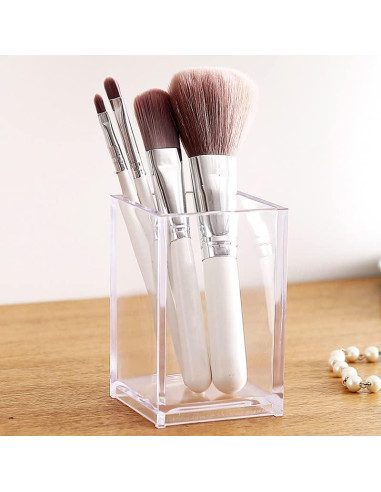 Soporte Acrílico Transparente Newkita para Lápices y Brochas - 2 Piezas