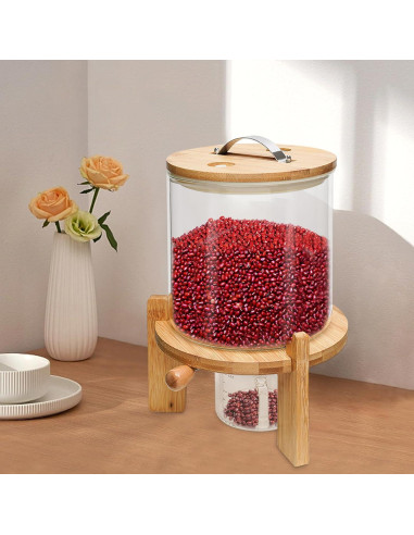 Dispensador de Arroz de Vidrio 5L GAMIGIME con Tapa Hermética