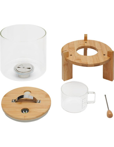 Dispensador de Arroz de Vidrio 5L GAMIGIME con Tapa Hermética