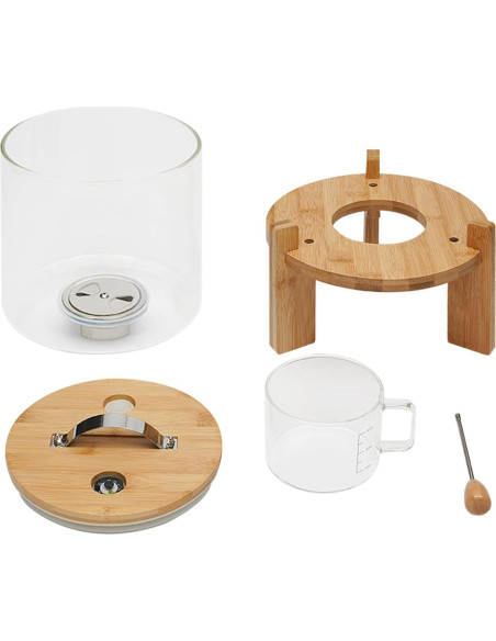 Dispensador de Arroz de Vidrio 5L GAMIGIME con Tapa Hermética