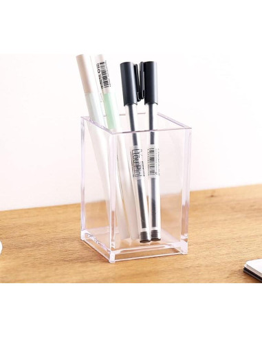 Soporte Acrílico Transparente Newkita para Lápices y Brochas - 2 Piezas