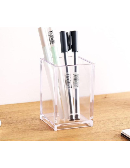 Soporte Acrílico Transparente Newkita para Lápices y Brochas - 2 Piezas