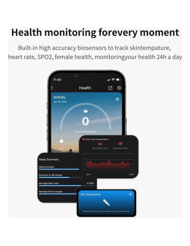 Anillo de Fitness DREAM SPORT DSR09-B, Monitor de Salud 5ATM