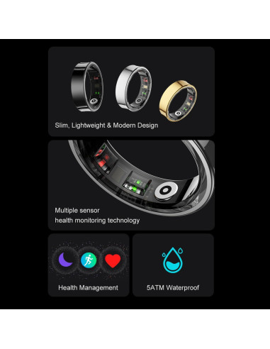 Anillo de Fitness DREAM SPORT DSR09-B, Monitor de Salud 5ATM