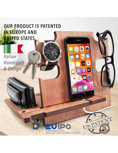 Estación de Acoplamiento para Teléfono Gretaoto Madera Cereza