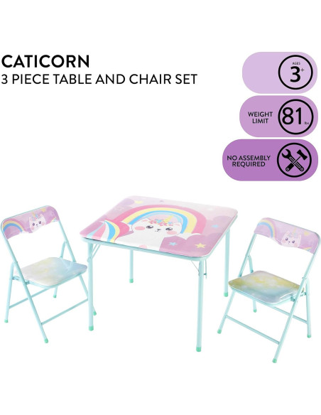 Conjunto de Mesa y Sillas Caticorn Heritage Kids 3 Piezas