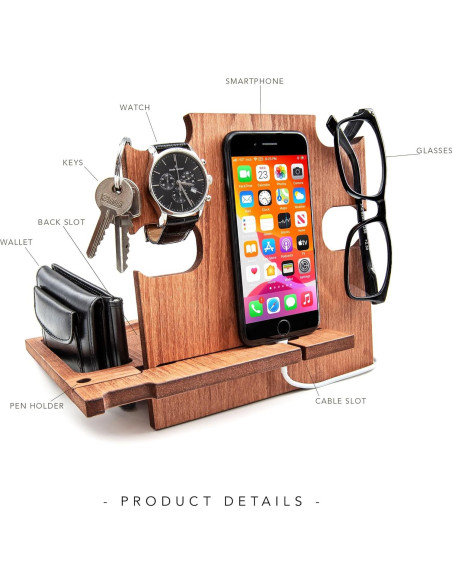 Estación de Acoplamiento para Teléfono Gretaoto Madera Cereza
