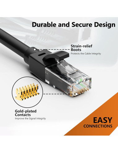 Cable Ethernet Cat6 Brozzag 1.83m 10Paquete Cobre Puro
