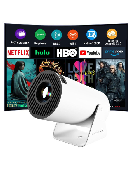 Proyector 4K Olymmons HY300 PRO Android 11, WiFi 6, Bluetooth 5.0