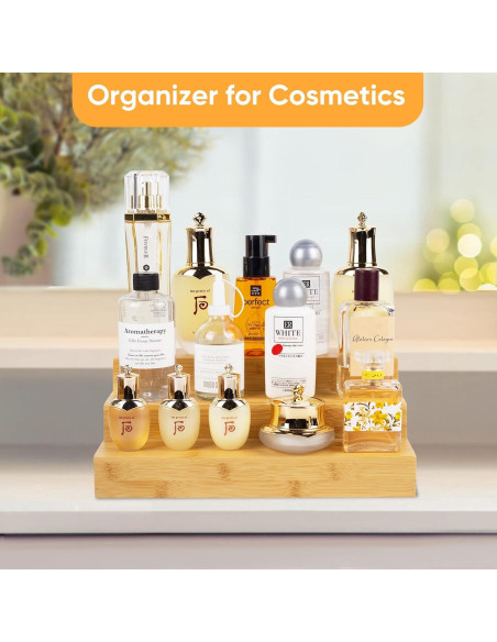 Organizador de Especias de Bambú MillTu - Estante Escalonado 3 Niveles