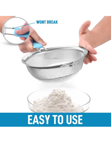 Juego de 3 coladores de acero inoxidable Zulay Kitchen - Antideslizantes