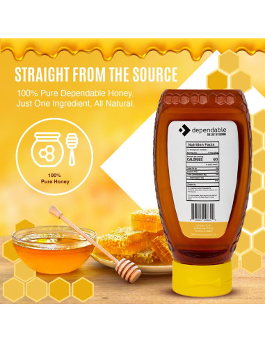 Miel Cruda 100% Pura Comida Confiable 450g de Flores Silvestres